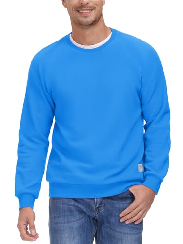 Lightweight Knitted Sweatshirts Mens Long Sleeve Crew Neck Hoodies Pullover Casual Fitting Knit Drawstring Sweater Tops2