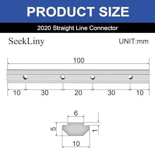Image of 24pcs 2020 Extrusion Straight Connector Joining Plate Corner Bracket 2020 Hardware T-Slot Accessories V-Slot with Screws for 8020 Aluminum Profile 3D Printer Frame Spare Parts Silver