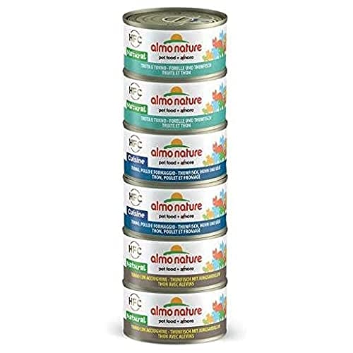 almo nature Megapack Katzenfutter nass - Sorten mit Thunfisch 6er Pack (6x70g)