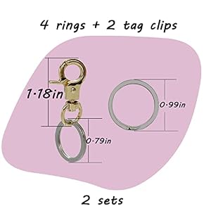 Dog Tag Clips 2 Pack Easy Change for Pet ID Tag Quick Clips Small Medium Large Dogs and Cats Collars|Gold| Dog Tag Clips 2 Pack Easy Change for Pet ID Tag Quick Clips Small Medium Large Dogs and Cats Collars|Gold|