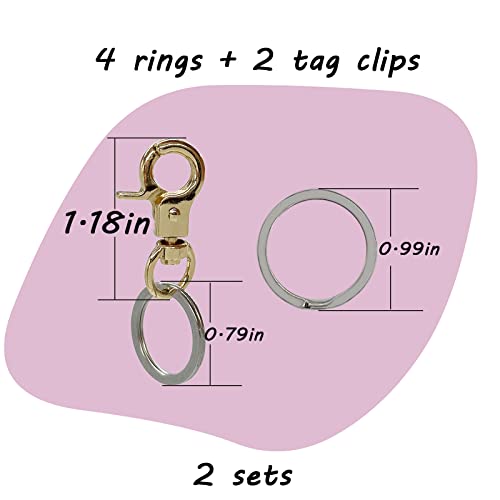 Dog Tag Clips 2 Pack Easy Change for Pet ID Tag Quick Clips Small Medium Large Dogs and Cats Collars|Gold| Dog Tag Clips 2 Pack Easy Change for Pet ID Tag Quick Clips Small Medium Large Dogs and Cats Collars|Gold|