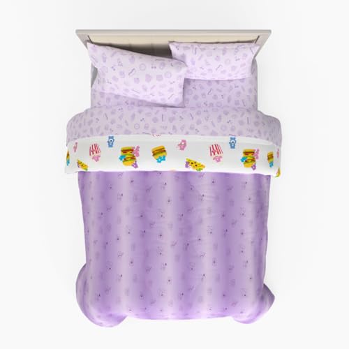 Image of Care Bears Food Snacks 7 Piece Super Soft Cozy Reversible Comforter and Sheet Set with Sham, Full, (Officially Licensed Product) By Franco Collectibles
