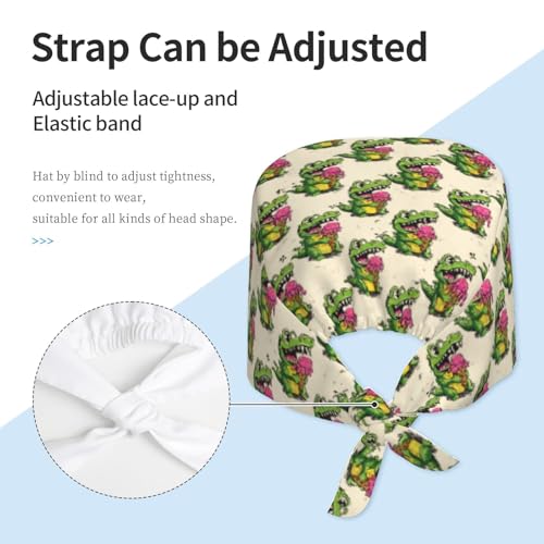 Image of Adjustable Scrub Cap with Sweatband, Breathable Working Hat for Men /Women