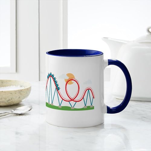 Taza de cerámica 11 oz con diseño Roller Coaster miniatura 6