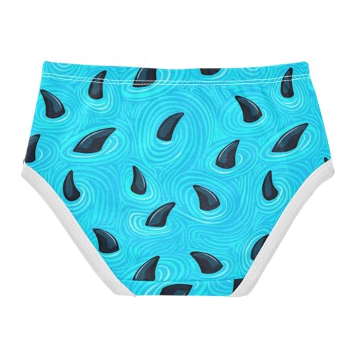 Ocean Shark Blue Toddler Girls's Underwear 2T 23031842