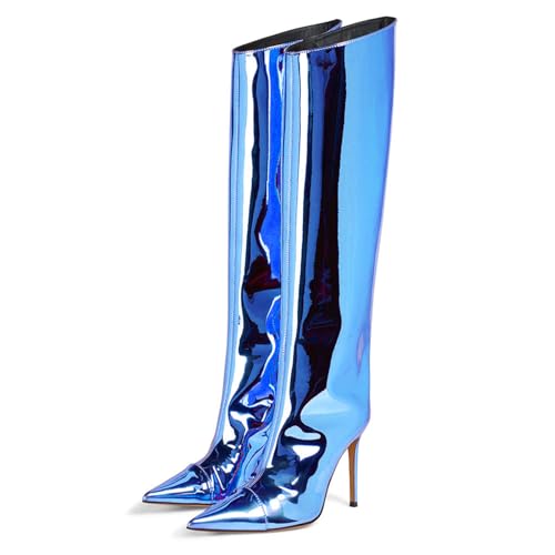 Bottes à talons hauts en cuir verni pour vos soirées et événements