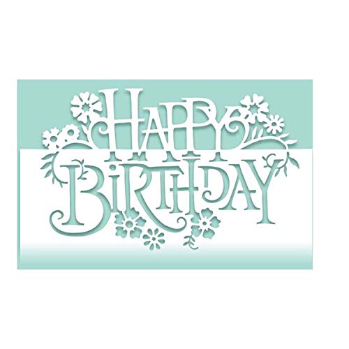 Cut-Out Mold Happy Birthday Metal Template Cutter for Scrapbooking Card Album Paper Card Crafts DIY Decoration