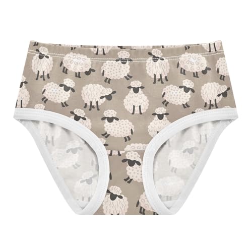 Little Girl Underwear Toddler Panties Kids Undies Cute Sheep Soft Cotton Briefs 2T-8Y