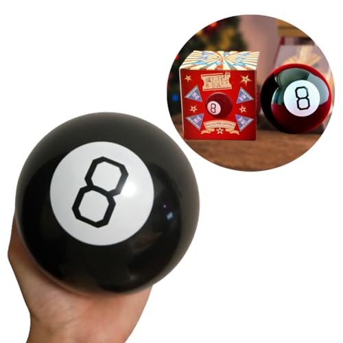 Mysticabin 221223MC1 Mystic 8 Ball Decision Making Fortune Telling Ball Retro Game Novelty Black Eight Ball thumb #1