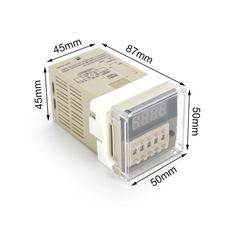 DH48J-8A Electronic preset Digital counters acyclic Display counters 1-999900 Relay 8P with Base DC12V/24V/36V AC110V/220V/380V(24-240 AC DC)