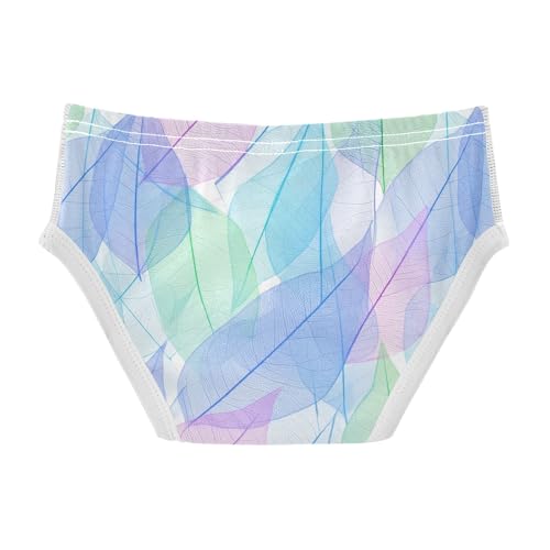ODAWA Leaves Pastel Blue Boys Cotton Underwear, Tag-Free Comfort Toddler Underwear Boys 2T2