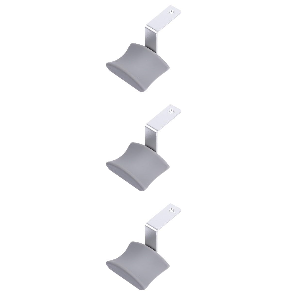 Hemobllo 3piezas Soporte De Auriculares De Aleación De Aluminio y Silicona con Adhesivo Diseño Curvado y Múltiples para Escritorio y Gaming