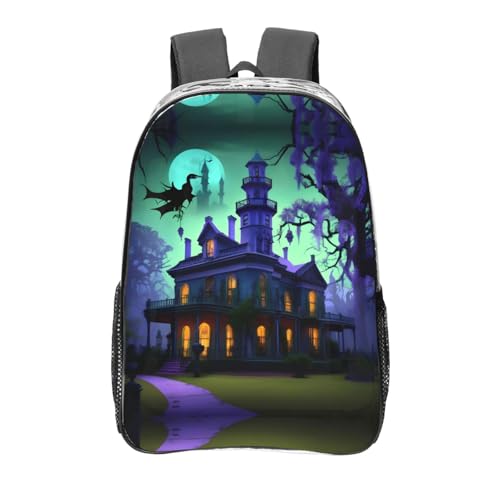 Sac à dos transparent noir Haunted Mansion avec poches de rangement pour adulte