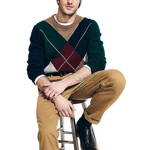 Nautica Men's Sustainably Crafted Argyle Crewneck Sweater4