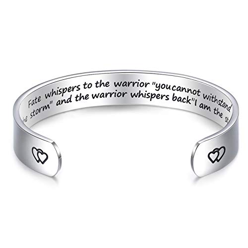LParkin Encouragement Bracelet Warrior Bracelet Fate Whispers to The Warrior You Cannot Withstand The Storm... I Am The Storm