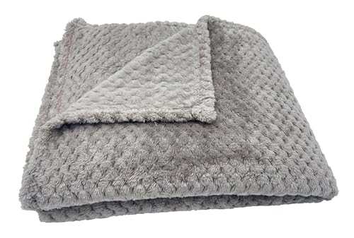 CosìCasa Winterdecke für Einzelbett: Die Tagesdecke aus Fleece mit Jaquard-Verarbeitung in Wabenstruktur, unvergleichliche Wärme & Stil in einer Fleecedecke (einfarbig taupe, 140 x 190 cm)