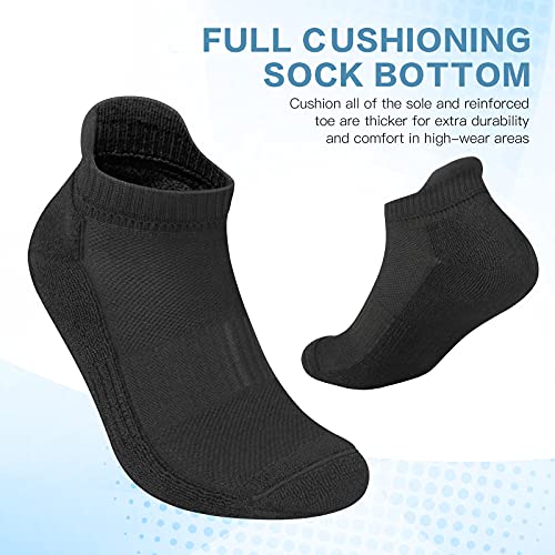 Felicigeely Ankle Socks Athletic Running Socks Low Cut Sport Socks Breathable Cushioned Tab Socks For Men Women 6 Pairs #TOP3