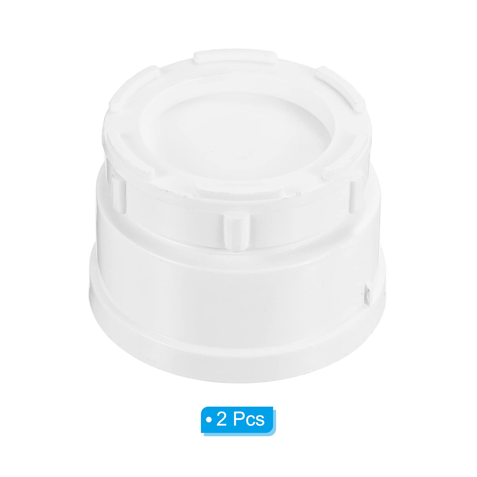 PATIKIL 3"/75mm PVC Pipe End Cap Fitting, 2 Pack Furniture Grade Plug Coupling Socket for DIY Garden - Image 3