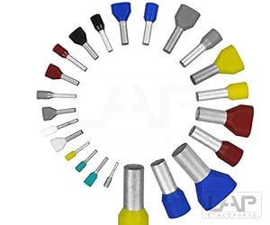 Zoller+Fröhlich DIN Aderendhülsen/TWIN isoliert 0, 4 mm² bis 25mm² Zwilling Auswahl: (100 Stück 0, 5mm² Grau)