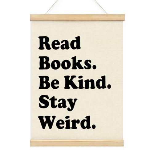 Wheatwin Reading Corner Decor for Classroom, Read Wall Art with Wooden Poster Hanger, Reading Nook...