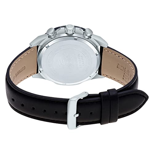 Casio Edifice EQS-940BL-1AVUDF Black Analog Dial Black Leather Band Men's Watch Solar Powered Chronograph ED549 - Image 4