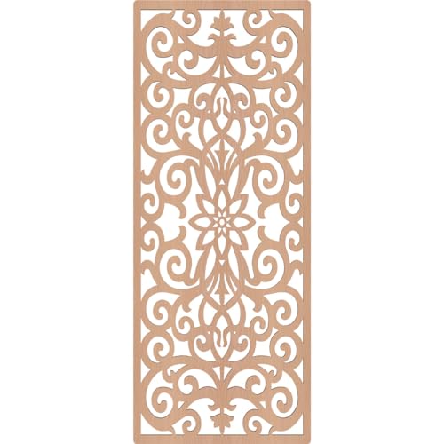 Image of Buel Decorative Pierced Fretwork Wood Wall Panels, 17 3 /8 inchW x 44 3 /8 inchH x 3 /8 inchT, Alder
