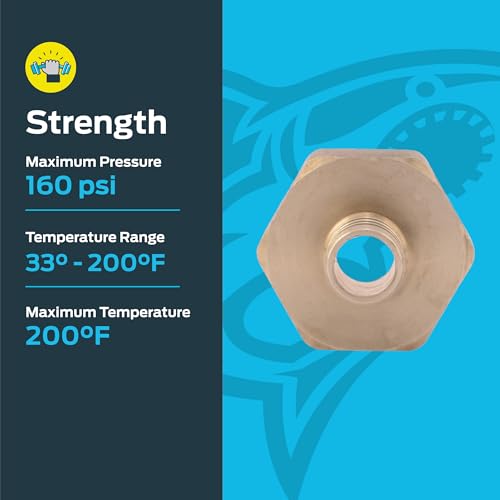 Image of SharkBite 1 /2 Inch x 3 /4 Inch Crimp Female Adapter, Pack of 25, Brass Plumbing Fitting, PEX Pipe, Copper, UC068LF