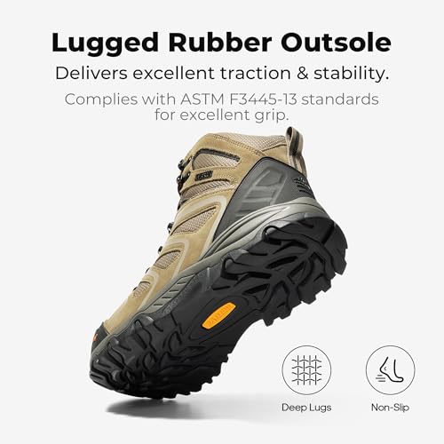 Image of NORTIV 8 Waterproof Work Boots for Men Steel Toe Safety Construction Boots ARMADILLO-STL