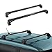Partol Roof Rack Crossbars for KIA Soul 2014-2019, Aluminum Roof Rail Cross Bar Luggage Rack Cargo Carrier for Snowboard Canoe Kayak Bike (1 Pair, Black)