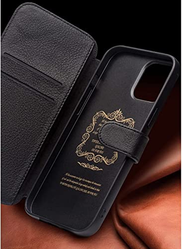 Étui en cuir de vache véritable fait main pour iPhone 13 GUMMMY marron - 4