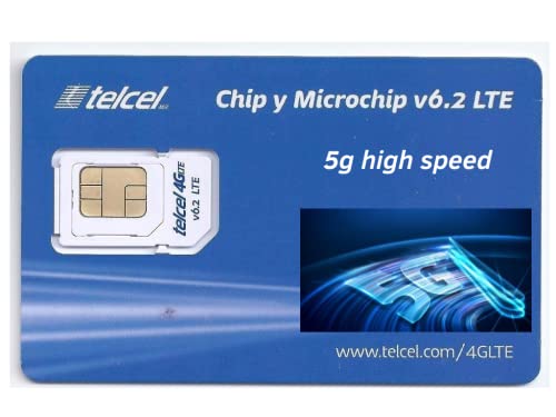Telcel Mexico Prepaid SIM Card with 3 GB of Data and Unlimited Calls, Social Networks and SMS