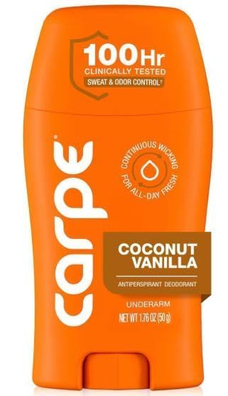New Carpe Women's Antiperspirant Deodorant, 100HR Sweat & Odor Control, Coconut~Vanilla, 1.76 oz