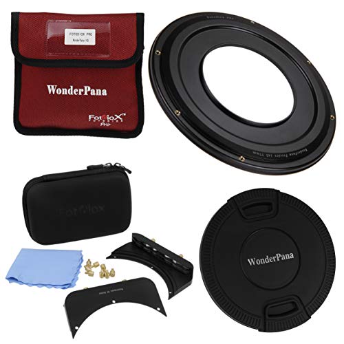Wonderpana Freearc 77Mm Step-Up Ring Kit From Fotodiox Pro, Anodized Black Metal Aluminum Step Up Ring For 77Mm Lens Threads To 145Mm Round Filters And 6.6"X8.5" Rectangle Filters With Lens Cap #TOP10