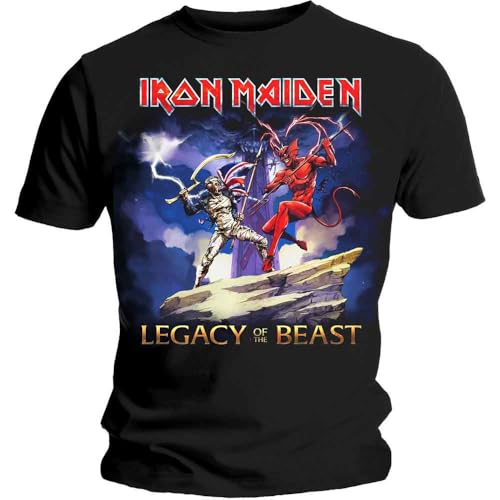 Iron Maiden Unisex Adult Legacy Beast Fight T-Shirt (XXL) (Black)