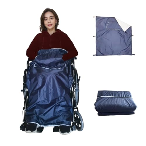 Fonakei Wheelchair Blanket Waterproof 105X115CM Windproof Fleece Lap Blanket for Elderly Machine Washable Lightweight Throw for Hospital Outdoor Travel & GiftVacuum packaging