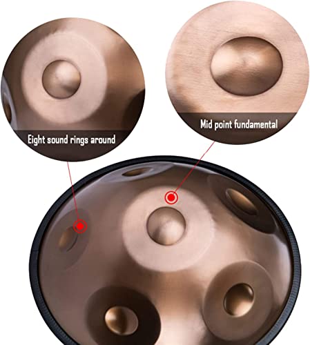 Hand-Pan Drum 10 Notas 56 cm Steel Tongue Drum Oro miniatura 4