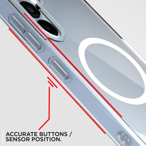 Image of Pikkme Back Cover for Samsung Galaxy A35 5G Mag-Safe Shockproof PC + TPU Protective Case Magnetic Support Bumper Case (Transparent Mag-Safe)