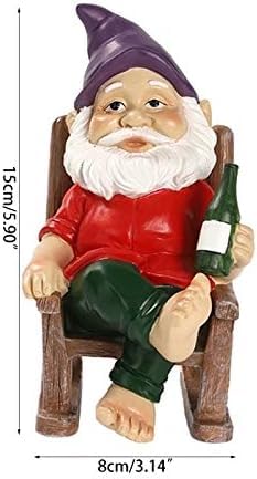 FOKH Gartenzwerg, Gartenzwerge wetterfest, Garten Ornamente, Beinen Zwerg Cartoon Garten Harz Handwerk, Familie Hof Dekorationen, Märchen Garten Miniatur, gartenfiguren für außen, gartenzwerg lustig