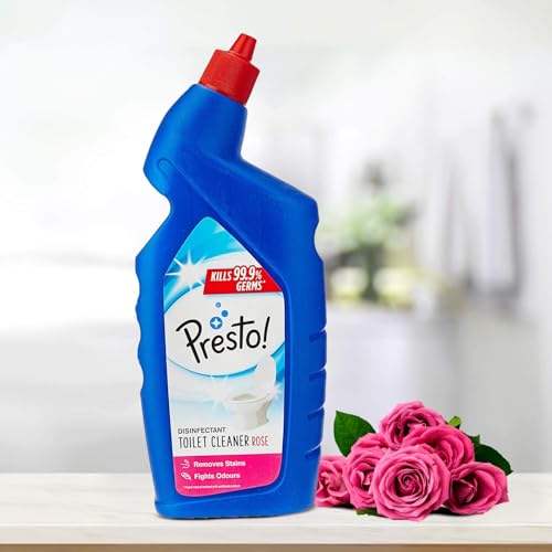 Image of Amazon Brand - Presto! Disinfectant Toilet Cleaner, Rose - 1 L