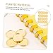 DOITOOL 50pcs Mushroom Binding Buckles Loose-Leaf Notebook Discs Electroplated Binders for Planners School Office Organization