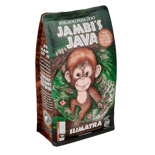 Philadelphia Zoo Jambi's Java Sumatra Ground Coffee,