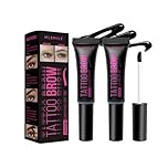 Tattoo Eyebrow Gel Peel Off, Waterproof Sweatproof All-Day Wear Eyebrow Tattoo Peel Off, Long-Lasting Peel Off Eyebrow Tint, Brow Stain Kit for Women Black