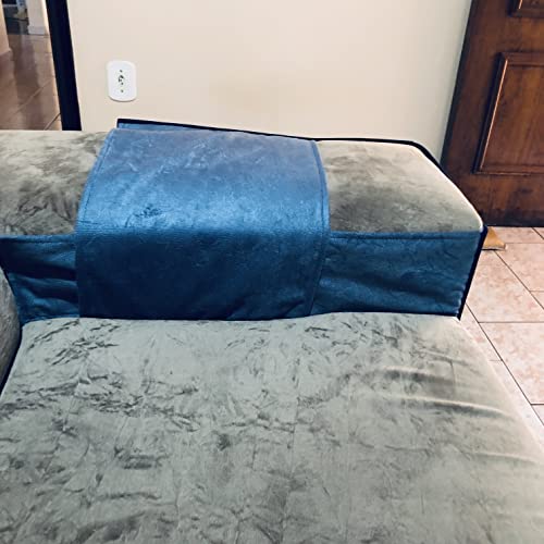 Arranhador para gatos e protetor do braço do sofá (Azul)