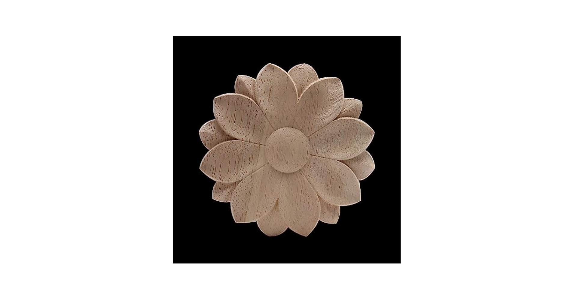 Amazon.co.jp: 木彫りの花レトロ彫刻木材アップリケ木製