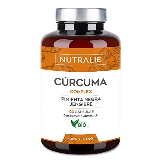 Cúrcuma Orgánica con Jengibre y Pimienta Negra (1300mg x Dosis) Potente Antiinflamatorio y Antioxidante Natural - Alta Concentración Curcumina y Piperina - Turmeric Cúrcuma BIO |120 Capsulas Nutralie