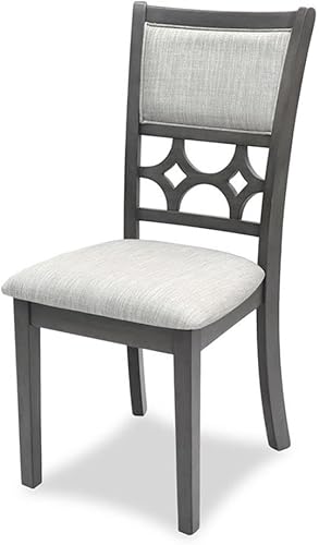 Miniatura 8 de New Classic Furniture Mitchell - Juego de comedor de 5 piezas con 1 mesa y 4 sillas, color gris Gris,marrón cereza,Beige y