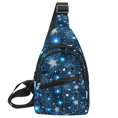 Bolsa de pecho para hombre y mujer en color verde con patrón de hojas y tela impermeable
