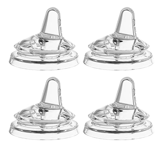 Sippy Spout Nipples for Philips Avent Natural Baby Bottles – Soft Silicone Trainer Nipple for 6M+ Babies, BPA-Free, Spill-Resistant, Pack of 4