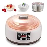 36 Hour Yogurt Maker, Adjustable Time & Temp Control - Make Trillions of Live Probiotics, Lcd Display with Constant Temperature Control Stainless Steel Design for Home Use (Basic)