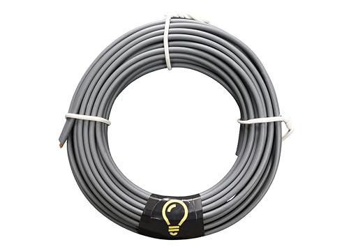 SHPELEC® Electrical Grey Twin and Earth 6242YH Cable, 1.0mm Lighting LED Twin and Earth 6242YH Cable, All Lengths (5m, 10m
